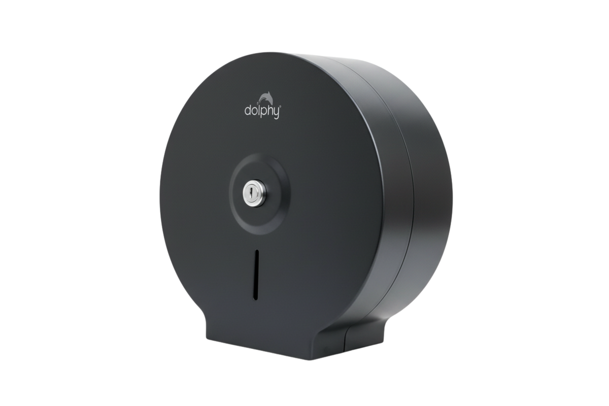 SS Jumbo Toilet Roll Dispenser - Matte Black