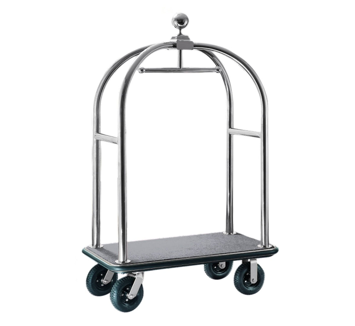 Classic Birdcage Style Stainless Steel Luggage Cart