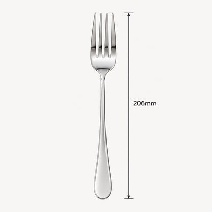 Dolphy Augusta Stainless Steel Table Fork 206mm – 18/0 Grade (Pack of 12)