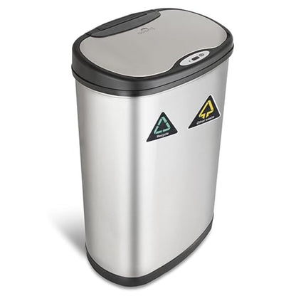 S/S Automatic Recycle Compartment Bin 50L