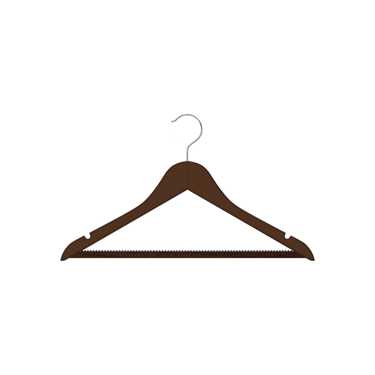 Dark Brown Lotus Wood Clothes Hanger – Set of 50