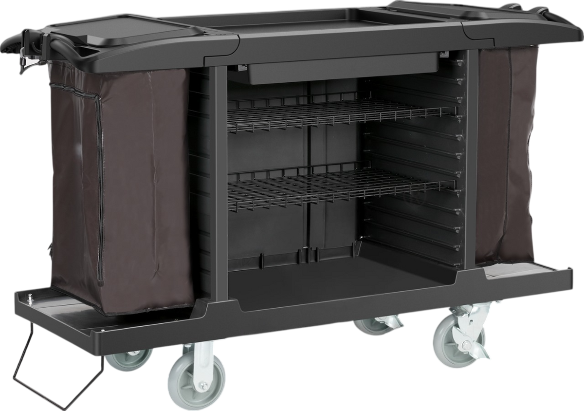 Dolphy Large Commercial Service Cart - Black