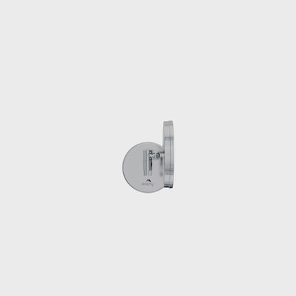 Single Arm White LED 3X Round Wall Mounted Mirror