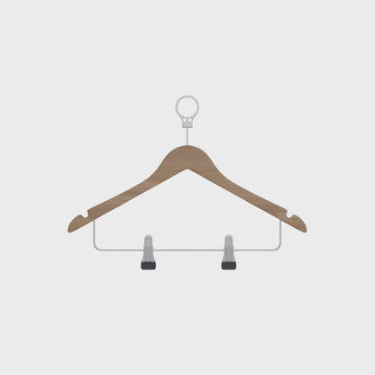 Anti-theftWooden Cloth Hanger - Natural Wood