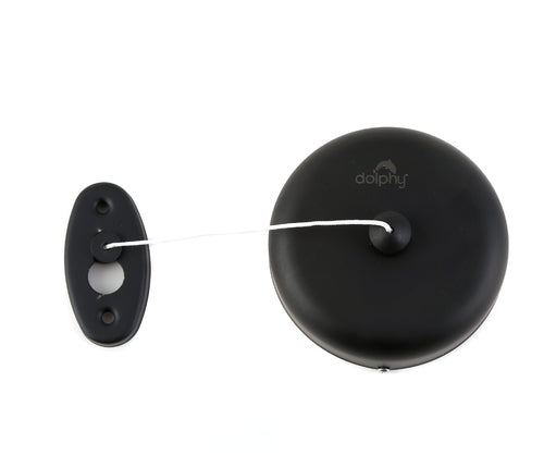 Retractable Single Clothesline - Black
