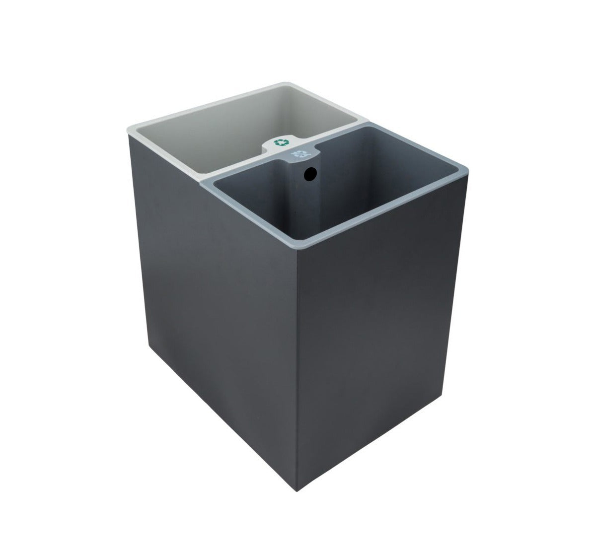 Recycle Compartment Bin 7L + 7L - Black