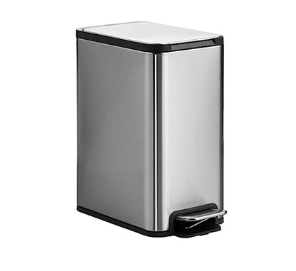 8L SS Indoor Trash Can With Foot Pedal